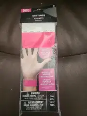 BRAND NEW AMSCAN WRISTBANDS PINK, 500 COUNT, GLOWS UNDER BLACK LIGHT