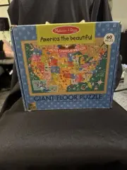 Melissa & Doug Natural Play 60pc Giant Floor Puzzle - America The Beautiful NIB