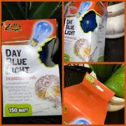 Zilla Day Blue Incandescent Bulb 150W Reptile Terrarium Lamp Light [Brand New]