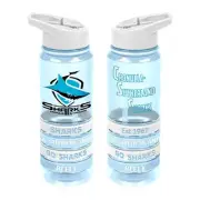 Cronulla Sharks Official NRL Tritan Sports Drink Bottle & 4 Wristbands 650ml