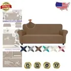 Modern Striped Sofa Cover 72"-92" - Spandex & Polyester Pet-Resistant Design