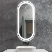 Welba LED Oval Bathroom Mirror Anti-fog Smart Makeup Wall Mirrors 1000/750mm