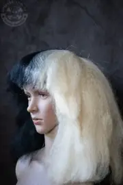 Costume Cosplay PELUCA CRUELLA Puffy Wig