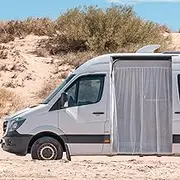 Living in a Bubble Fly Screen Magnetic for Camper Van - Fly Net Mesh for Bug, Mosquito, insects - for Hiace, Iload, Transporter, Express, Multivan and others with Magnets