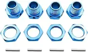 4 Pieces RC Car Hex Wheel Hubs Drive Adapter Replacement 1/8 Scale Wheel Hex Adaptor, Blue