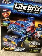 Cra Z Art Lite Brix Lite Up Police Patrol Truck 140 Pcs 6+