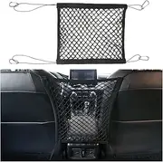 Mandark Dog Car Net Barrier, Stretchable Vehicle Pet Barrier with Safety Mesh Organizer, Auto Backseat Baby Divider Barrier & Storage Bag Accessories, Universal for SUV, RV, Truck