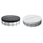 Round Swimming Pool Cover For Above Ground Frame Home Garden Outdoor Foldable