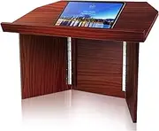 Pyle Portable Lectern Podium | Tabletop Presentation Stand Quick Setup Folding Style (PLCTND41)