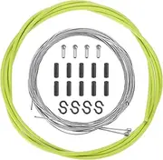 HARFINGTON Bicycle Shift Cable Housing Set Universal Bicycle Brake Gear Shifter Transmission Cable Cycling Shift Wire Housing Replacement Kit for Road Mountain Bicycle Cycling, Green