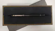 Dunhill Fountain Pen 18k Black with Chrome Trim, NEW in box