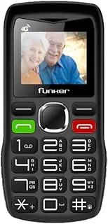 Funker C140 - Senior Mobile Phone with Large Buttons - 4G LTE - Dual SIM - SOS Emergency Call Button - 1.8 Inch Display - FM Radio - Flashlight - Simple Button Mobile Phone Without Internet - Loud