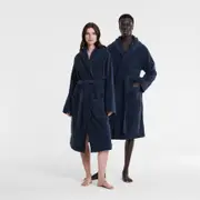 Sheridan Obsidian Robe in Midnight/Dark Blue Size: Small Medium Material: Cotton @Sheridan Rewards