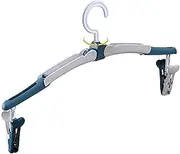 Foldable Hangers for Clothes - Folding Outdoor Clothes Hangers - Portable Clothes Drying Rack, Household Clothes Hangers with Clips for Home