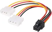zolyet 4p to 6p Power Cable Graphics Video Card 4 Pin Molex to 6 Pin PCI-Expr PCIE Power Supply Cable Cord
