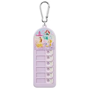 小禮堂 迪士尼 公主 兒童書包備忘鑰匙圈 (紫集合款) 4973307-625848