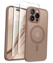 Magnetic for iPhone 15 Pro Case, Upgraded For iPhone 15 Pro 6.1inch A2-Brown