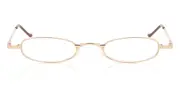 Oval Full Rim Metal Men's Glasses Brown, Size +1.00 - Lenses Included - Private Health Rebate - Blue Light Block Available - SmartBuy Readers