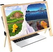 Magnifying Glasses 3D High-Definition Laptop Screen Magnifier, Blu-ray 3X Magnifying Lens, Portable Amplifier Desktop, Compatible with Laptops, Ipads,