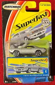 MATCHBOX SUPERFAST 1970 PLYMOUTH CUDA #4 . SEE COMBINED OFFERS!
