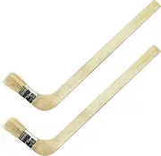 Wooden Handled Hog Bristle Radiator Right Angle Bend Paint Brush, 11" Long, 1" Brush Width (2 Pieces)