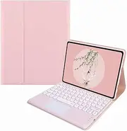 [Jarttarn] Keyboard Case for Lenovo Tab M11 11.0 Inch TB-330FU/TB-331FC, Invisible Pen Slot,Keyboard Case Cover with Cute Round Key Detachable Trackpad Keyboard (Pink)