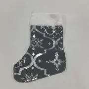 Grey Christmas Tree Skirt And Winter Stockings Set NEW