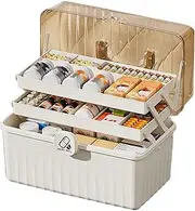 Home Medicine Box - Transparent Three-Layer Home Medicine Container | School Family Use Medicine Case Travel-Friendly for Tools, Stationery, Jewellery