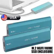 M.2 NGFF/NVMe SATA SSD to USB 3.2 External Case Hard Drive Enclosure Converter