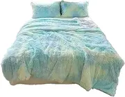 UGFJMN Plush Faux Fur Rainbow Throw Blanket,Tie Dye 200x230cm Shaggy Furry Blanket Throw,Fluffy Microfiber Velvet Couch Blanket,Soft Colorful Fuzzy Lap Blanket for Girls Teens Women Rainbow Print