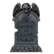 Halloween Gone At Last Tombstone Styrofoam Decoration