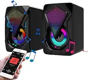 Desktop PC Speakers, Desktop Subwoofer Speakers, RGB Lights PC Speakers, Clear Sound USB Speakers, Plug and Play Desktop Speakers, USB Powered PC Speakers, RGB Desktop Speakers, Subwoofer PC Speakers,
