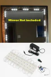 Hollywood MAKEUP MIRROR LED LIGHT for VANITY WIRELESS REMOTE DIMMER & UL POWER