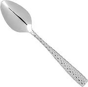 Fortessa Lucca Faceted 18/10 Stainless Steel Flatware Serving Spoon, 9-Inch