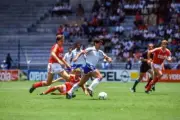 Alain Giresse Of France 1986 OLD FOOTBALL PHOTO 1