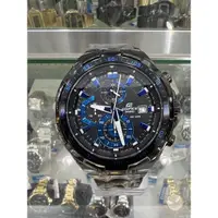 在飛比找蝦皮購物優惠-【金台鐘錶】CASIO卡西歐EDIFICE 賽車錶 黑X藍 