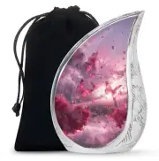 Pink Butterfly Urns For Human Ashes Adult Man - Cremation Memorial - 10 Inch