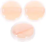 CALLARON 3 Sets loose box with puff setting makeup refillable case loose sponge make up container for beauty pure cotton travel beauty stereotypes