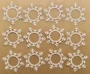 Snowflakes_Paper Die Cut Embellishments Scrapbooking Crafts_12 pc holiday winter