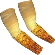 [FSCEV] Wheat Field Sun Protection Arm Sleeves Outdoor Essentials Cooling Compression Golf Hiking Cycling