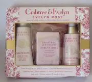 Crabtree & Evelyn Scent Evelyn Rose Cleansing Bar Body Mist Hand Therapy Set