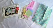 Coasters Kit (4) & Quart Bowl Carrier Bottom Patchwork Quilting Kit w/ Fabric