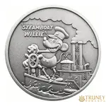 【TRUNEY貴金屬】2024迪士尼 - 米奇與汽船威利號仿古銀幣1盎司 - 盒裝