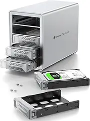 Yottamaster VN500RU3 5 Bay RAID Hard Drive Enclosure, Aluminum USB3.0 5 Bay RAID Enclosure DAS for 2.5" & 3.5" SATA HDD/SSD, Support 110TB (5x22TB), RAID 1, RAID 5, RAID 10, JBOD (Diskless)