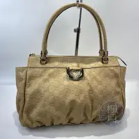 在飛比找Yahoo!奇摩拍賣優惠-GUCCI 327787 米色GG壓紋中型托特包 TOTE 