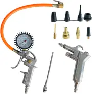 Heavy Duty Air Compressor Accessories Kit, 220PSI Rubber Hose Tire Inflator Gaug