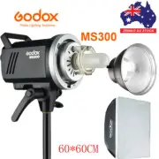 Godox MS300 300W Camera Flash Monolight Studio+Reflector,60*60cm Bowens Softbox