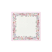 (W) Louis Vuitton x Murakami Takashi Monogram Superflat Flowers Square 90 White