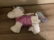 Capelli New York Plush Pet Handbag Unicorn NWT NEW White Pink Sparkly Zip