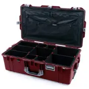 Oxblood Red & Silver Pelican 1615 case. With TrekPak Dividers & Combo lid pouch.